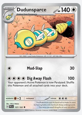 Dudunsparce — catalogusbeeld