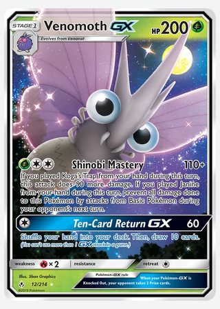 Venomoth GX — catalogusbeeld