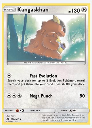 Kangaskhan — catalogusbeeld