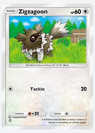 Zigzagoon — catalogusbeeld