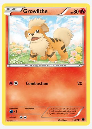Growlithe — catalogusbeeld