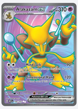 Alakazam ex — catalogusbeeld
