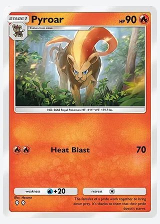 Pyroar — catalogusbeeld
