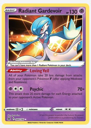 Radiant Gardevoir — catalogusbeeld