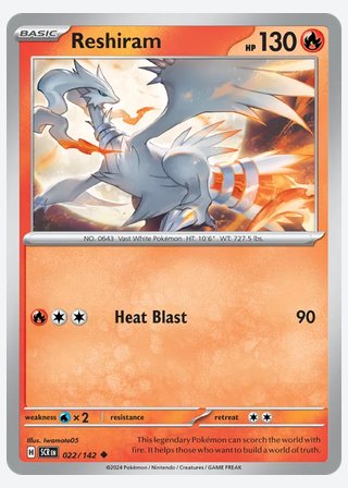 Reshiram — catalogusbeeld