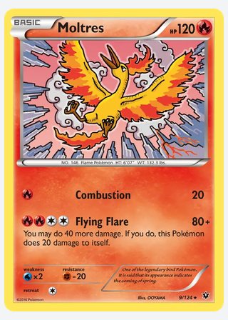 Moltres — catalogusbeeld