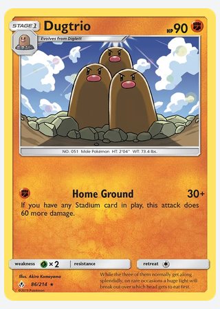 Dugtrio — catalogusbeeld