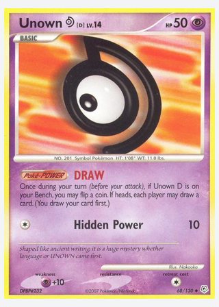 Unown D — catalogusbeeld
