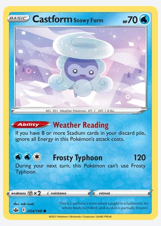 Castform Snowy Form — catalogusbeeld