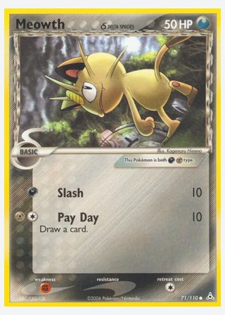 Meowth δ — catalogusbeeld