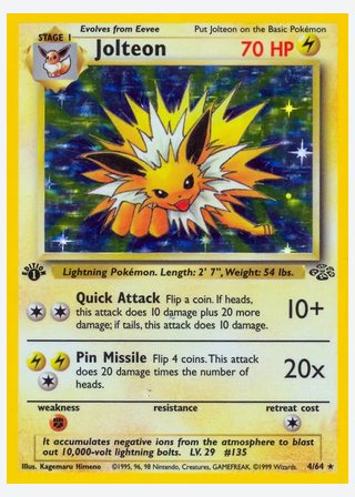Jolteon — catalogusbeeld