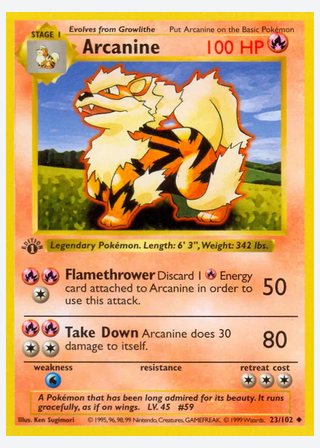 Arcanine — catalogusbeeld