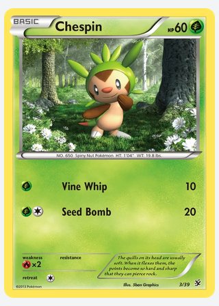 Chespin — catalogusbeeld