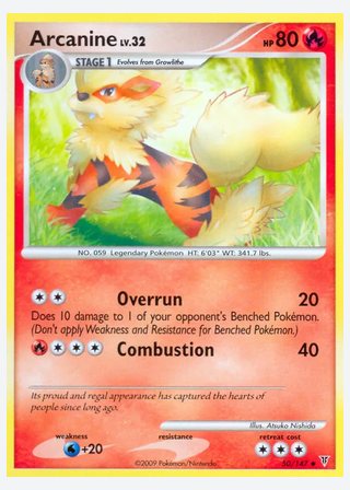 Arcanine — catalogusbeeld