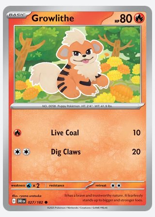 Growlithe — catalogusbeeld