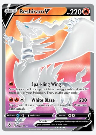 Reshiram V — catalogusbeeld