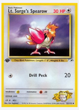 Lt. Surge's Spearow — catalogusbeeld