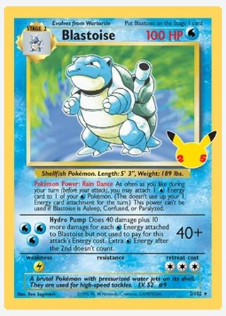 Blastoise — catalogusbeeld