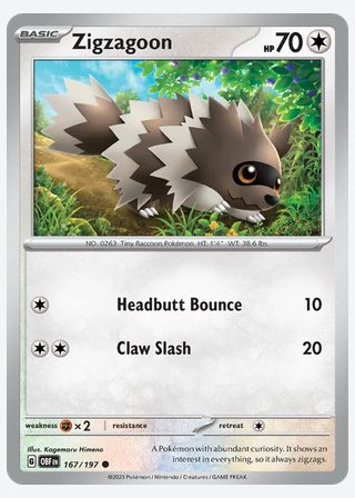 Zigzagoon — catalogusbeeld