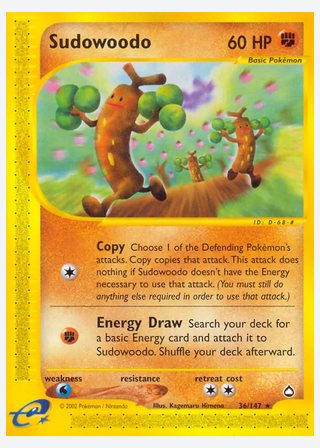 Sudowoodo — catalogusbeeld
