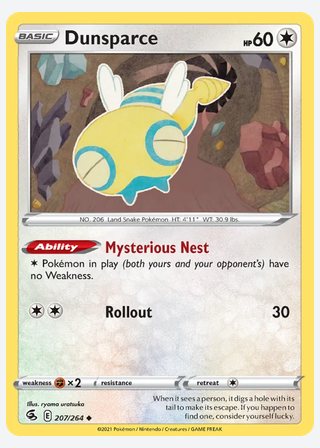 Dunsparce — catalogusbeeld