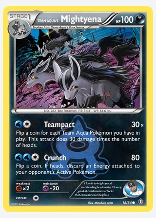 Team Aqua's Mightyena — catalogusbeeld