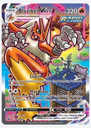 Blaziken VMAX — catalogusbeeld