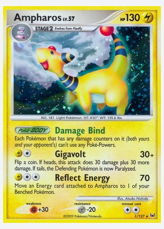 Ampharos — catalogusbeeld