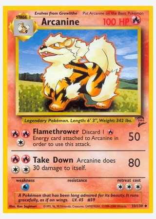 Arcanine — catalogusbeeld