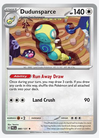 Dudunsparce — catalogusbeeld