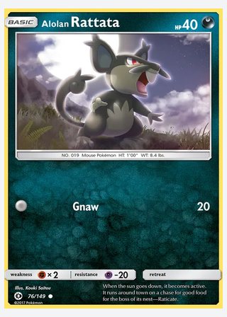 Alolan Rattata — catalogusbeeld