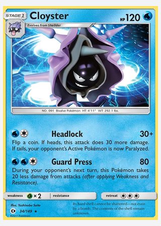 Cloyster — catalogusbeeld