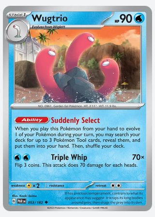 Wugtrio — catalogusbeeld