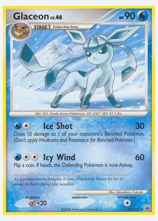 Glaceon — catalogusbeeld