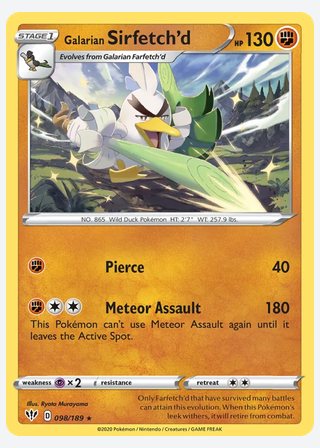Galarian Sirfetch'd — catalogusbeeld