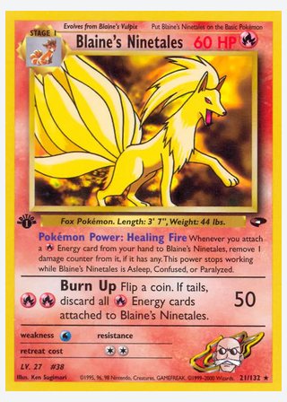 Blaine's Ninetales — catalogusbeeld