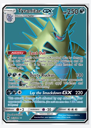 Tyranitar GX — catalogusbeeld