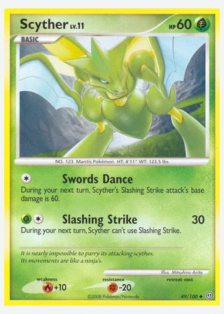 Scyther — catalogusbeeld