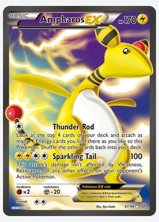 Ampharos EX — catalogusbeeld