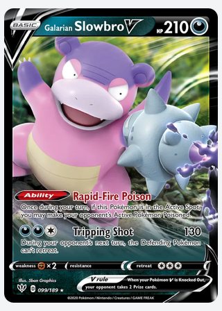 Galarian Slowbro V — catalogusbeeld