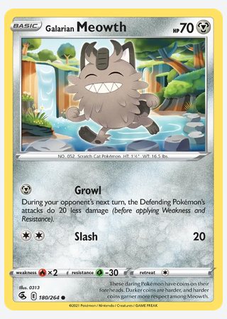 Galarian Meowth — catalogusbeeld