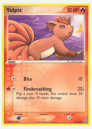 Vulpix — catalogusbeeld