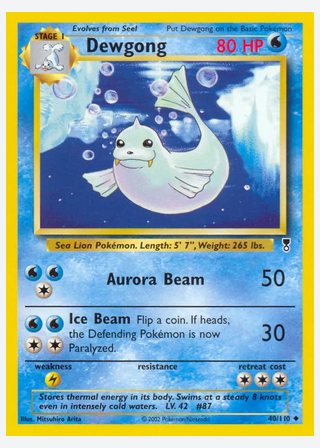 Dewgong — catalogusbeeld