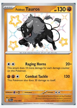 Paldean Tauros — catalogusbeeld