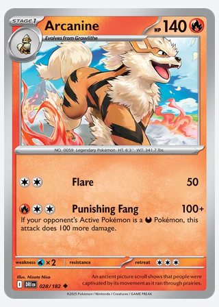 Arcanine — catalogusbeeld