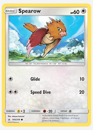Spearow — catalogusbeeld