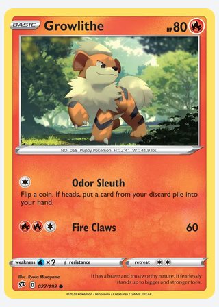 Growlithe — catalogusbeeld
