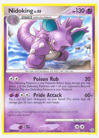 Nidoking — catalogusbeeld