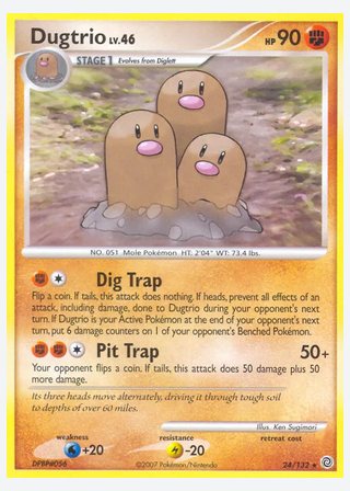 Dugtrio — catalogusbeeld
