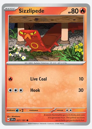 Sizzlipede — catalogusbeeld